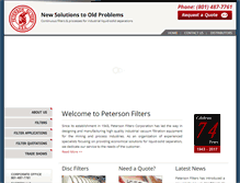 Tablet Screenshot of petersonfilters.com